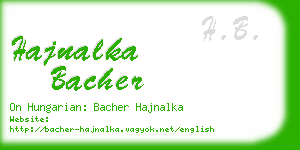 hajnalka bacher business card
